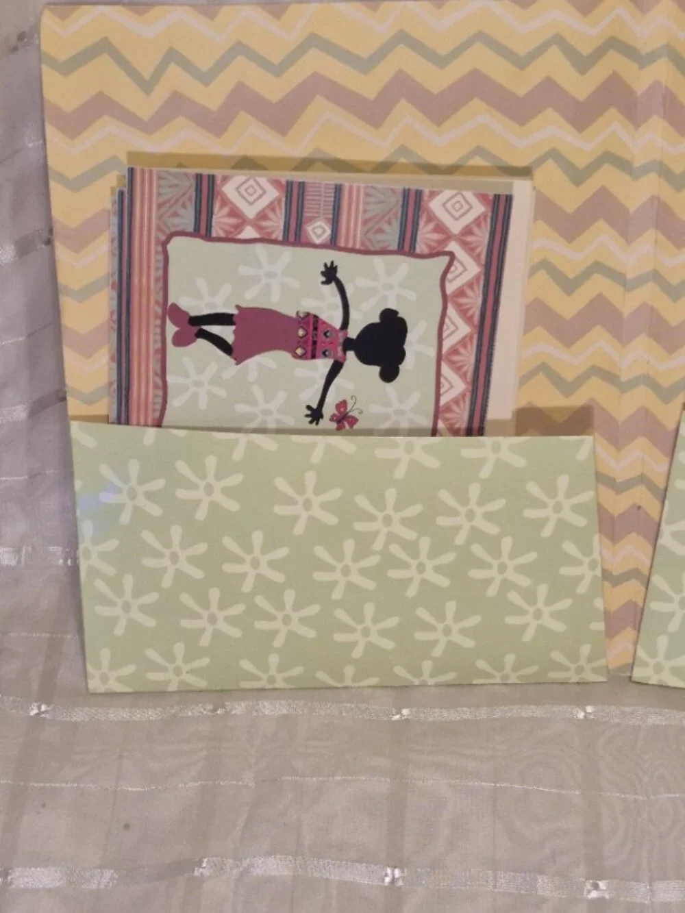 New Seasons Publication Int. African American note greeting Card Sheet envelop